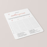 Rose Gold Hen Party Game Scattergories Printable