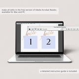 Editable table numbers template rose gold by LittleSizzle