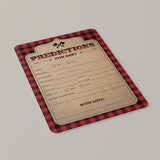 Forest themed baby shower baby prediction card instant download