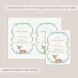Forest animal baby shower invite template download by LittleSizzle