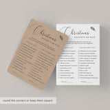 Rustic Christmas Game Naughty or Nice Printable