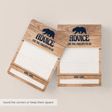 New baby advice printable for rustic baby shower by LittleSizzle