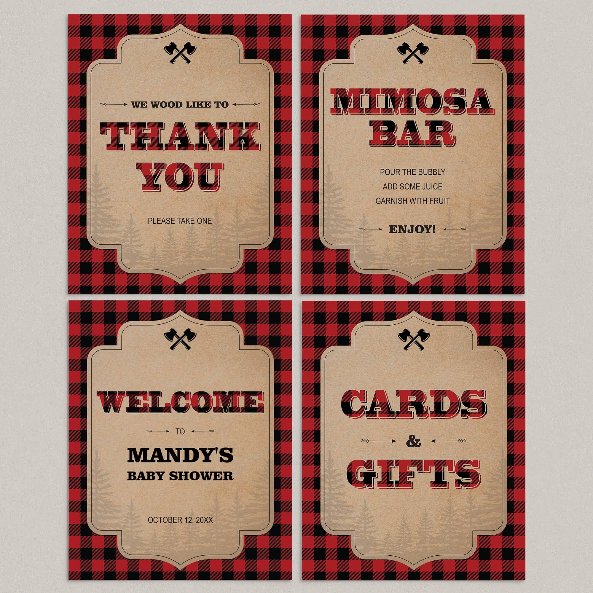 Lumberjack Party Decor Package Printable by LittleSizzle