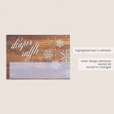 Winter baby shower diaper raffle tickets by LittleSizzle