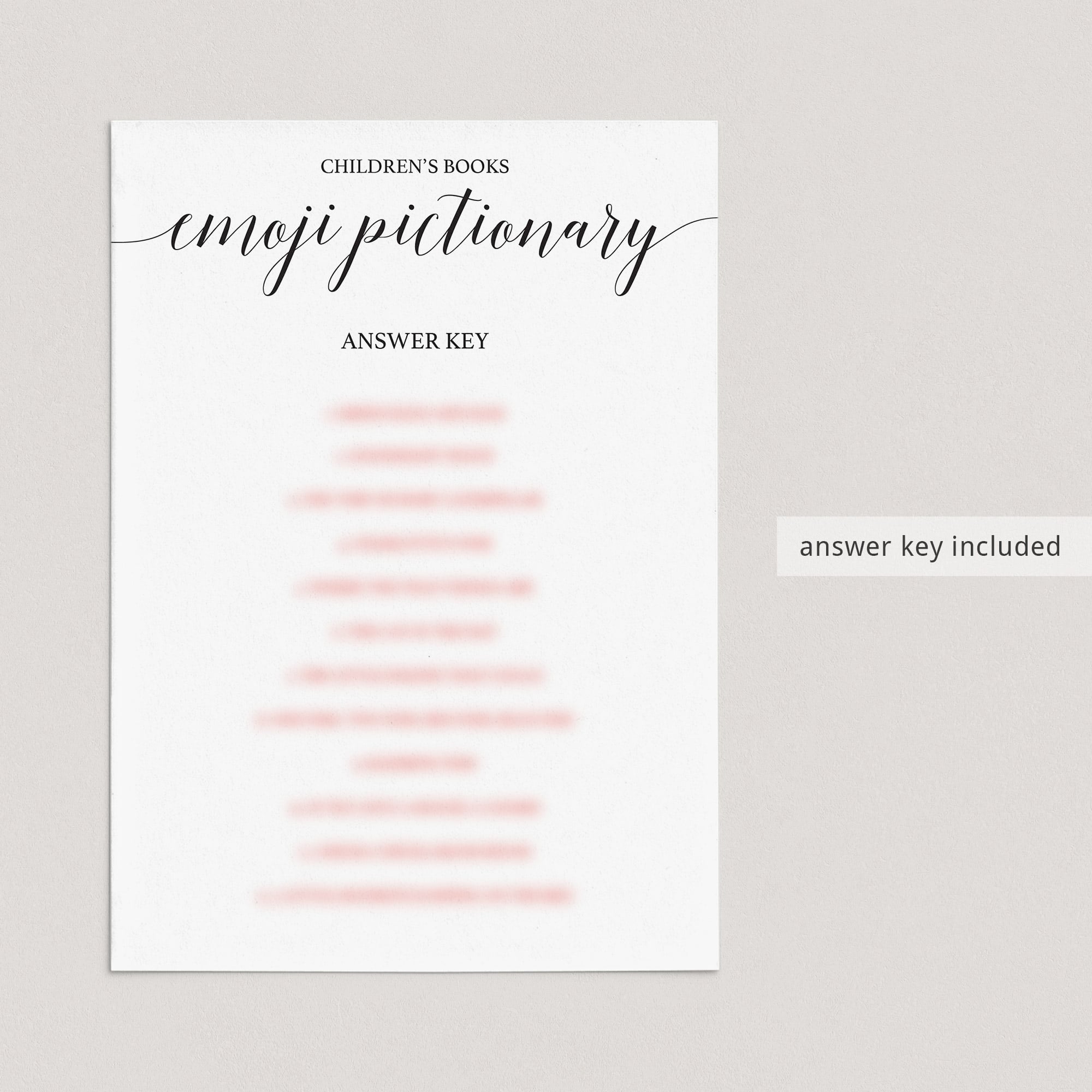 Emoji pictionary baby shower game answers by LittleSizzle