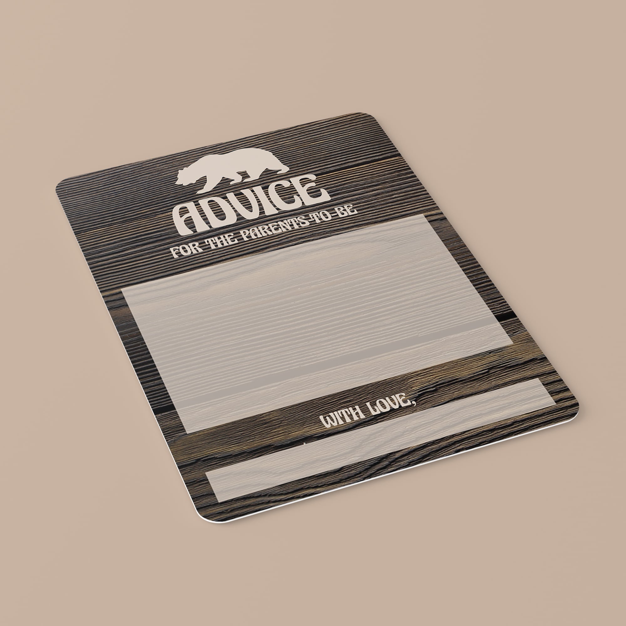 Advice for new parents for rustic baby sprinkle by LittleSizzle