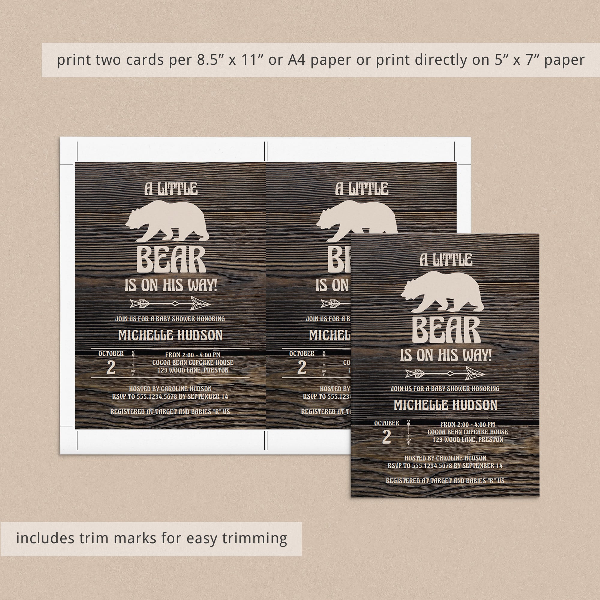 Downloadable boy baby shower templates by LittleSizzle