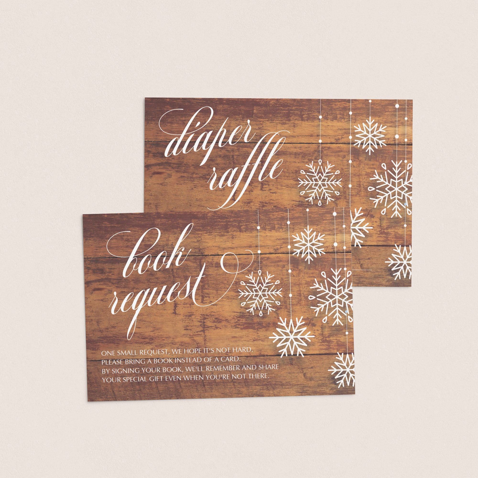 Winter baby shower invitation inserts by LittleSizzle