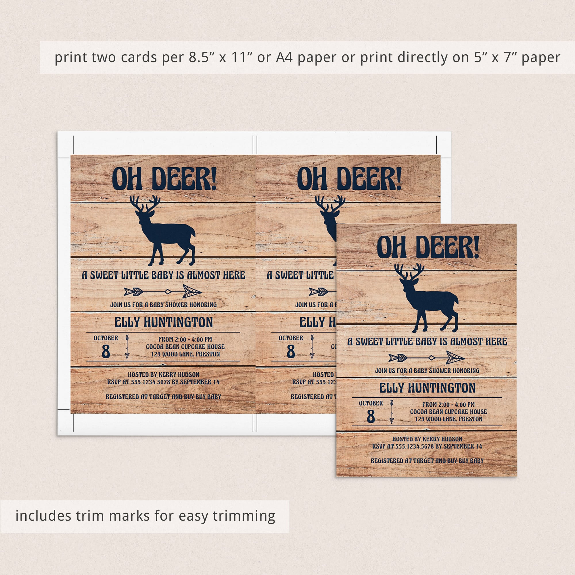 Forest baby shower invitation and games printables by LittleSizzle
