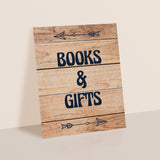 Books and Gifts Table Decor for Woodland Baby Shower