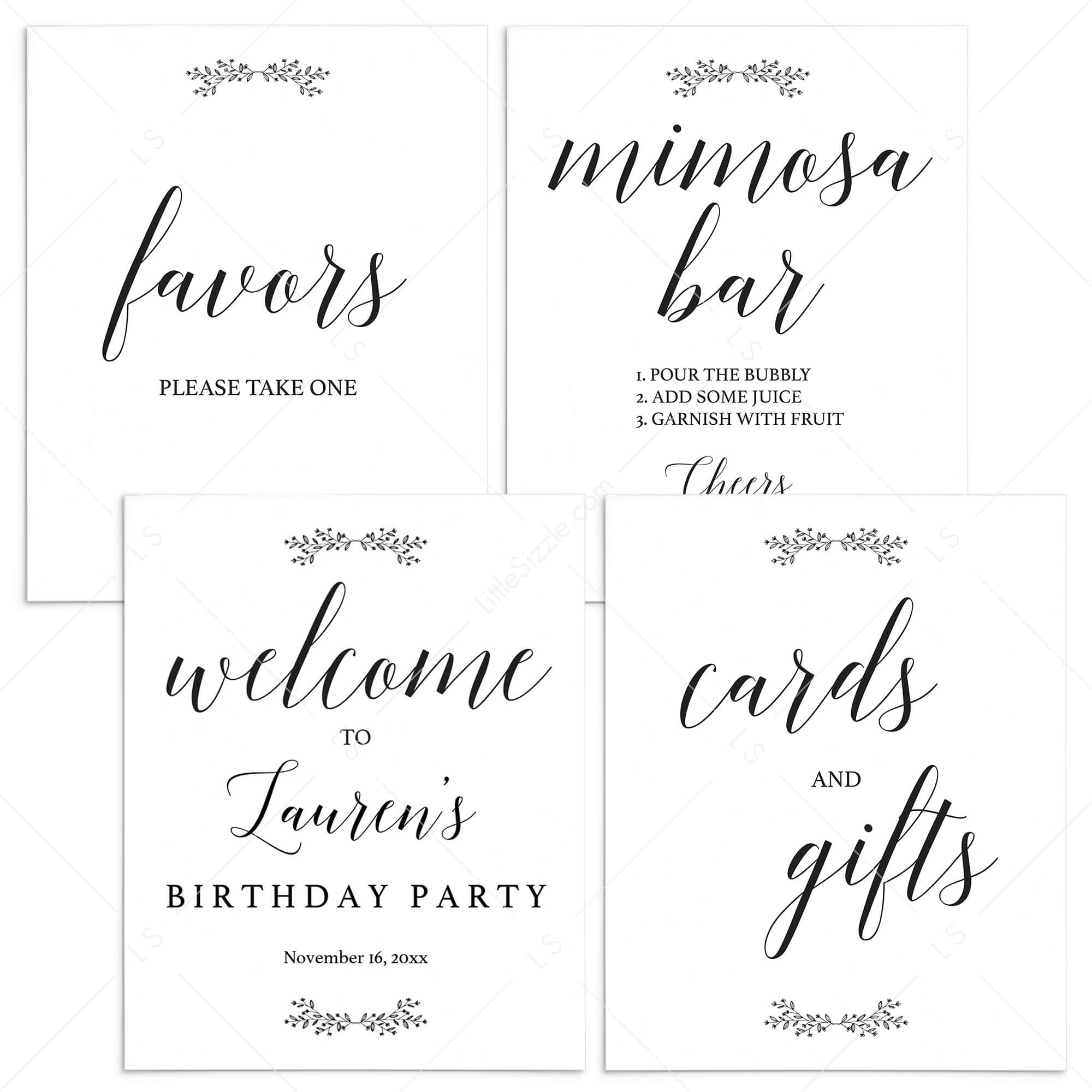 Rustic Birthday Party Decorations Pack by LittleSizzle