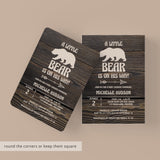 Printable wood baby shower invitation template for boy shower by LittleSizzle