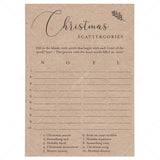 Printable Kraft Christmas Game Scattergories by LittleSizzle