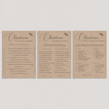Rustic Christmas Party Games Printables Kraft Paper by LittleSizzle