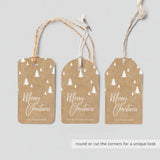 Editable christmas tags rustic kraft by LittleSizzle