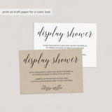 Minimal Display Shower Card Template
