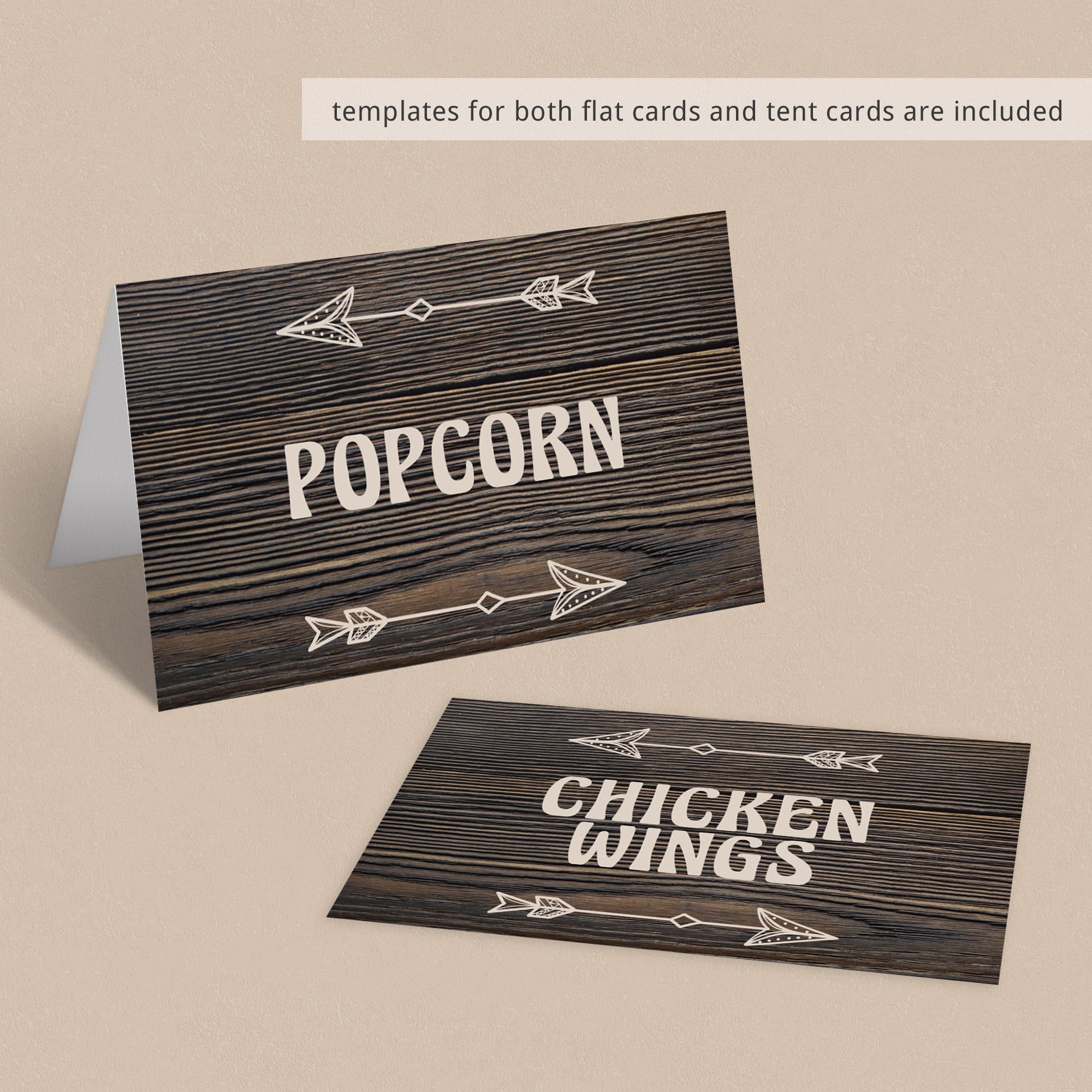 Rustic theme food labels printable template by LittleSizzle