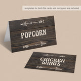 Rustic theme food labels printable template by LittleSizzle