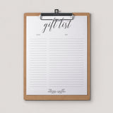 Minimal Black and White Gift List Printable by LittleSizzle