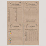 DIY Rustic Kraft Holiday Party Games Printable by LittleSizzle