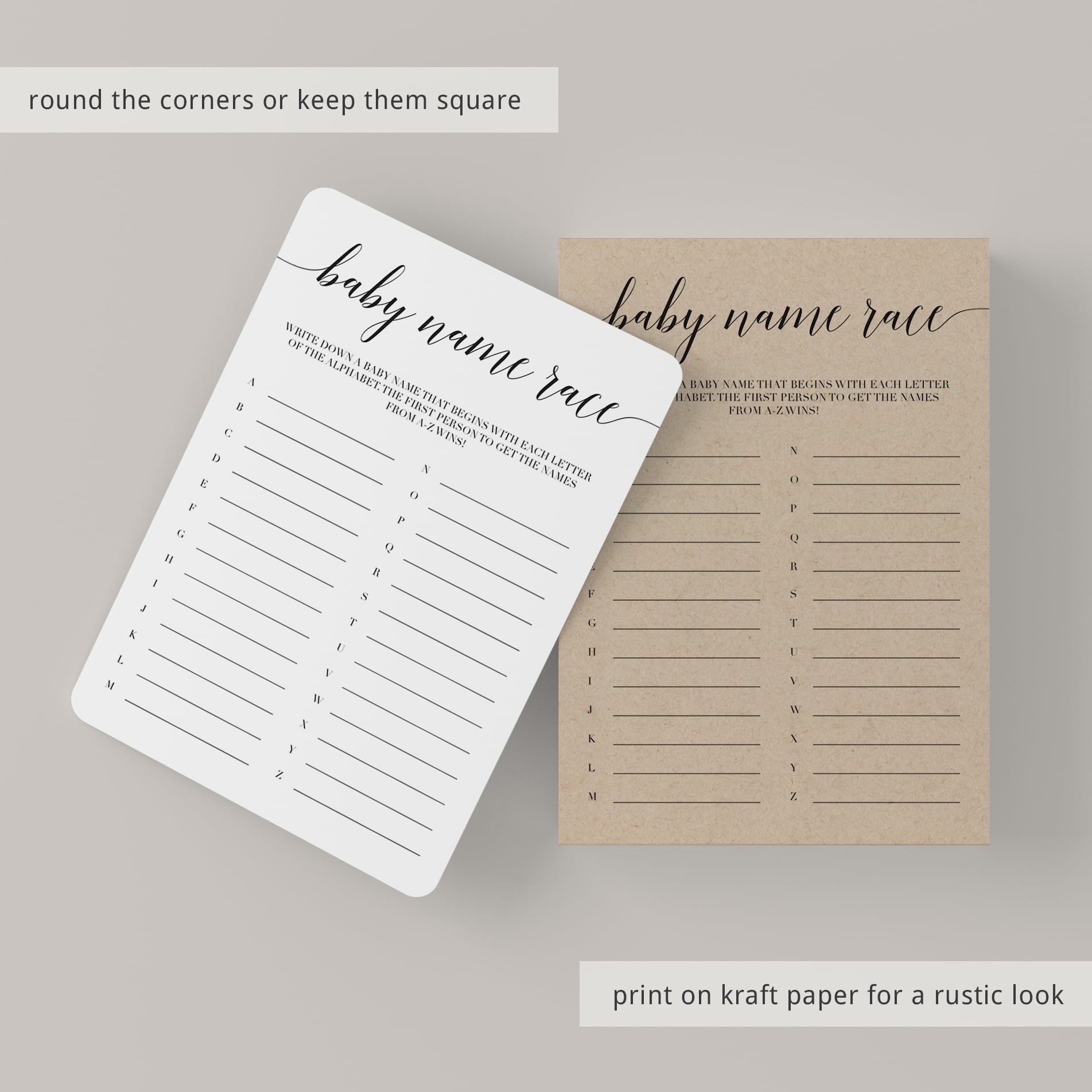 Rustic baby shower game ideas by LittleSizzle