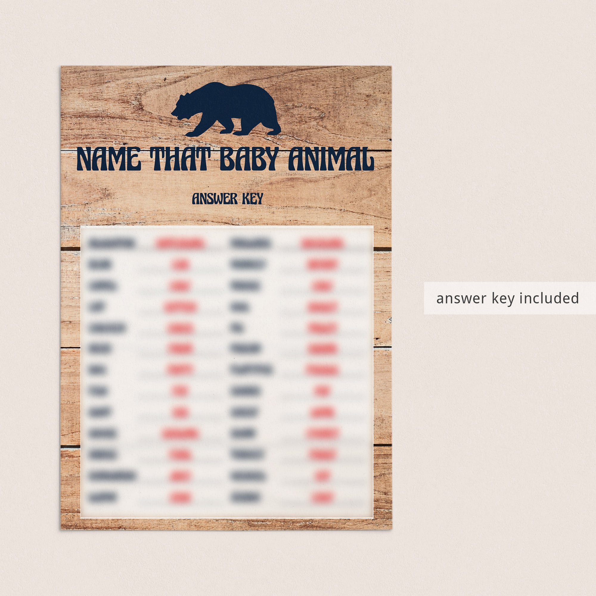 Little cub themed baby shower games by LittleSizzle