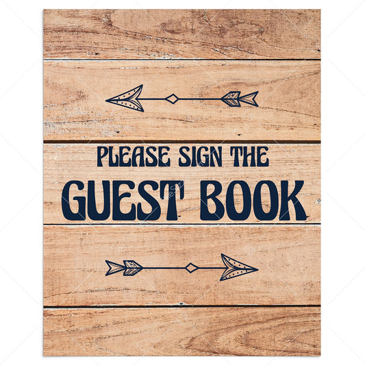 Rustic baby shower decorations please sign sign printable by LittleSizzle