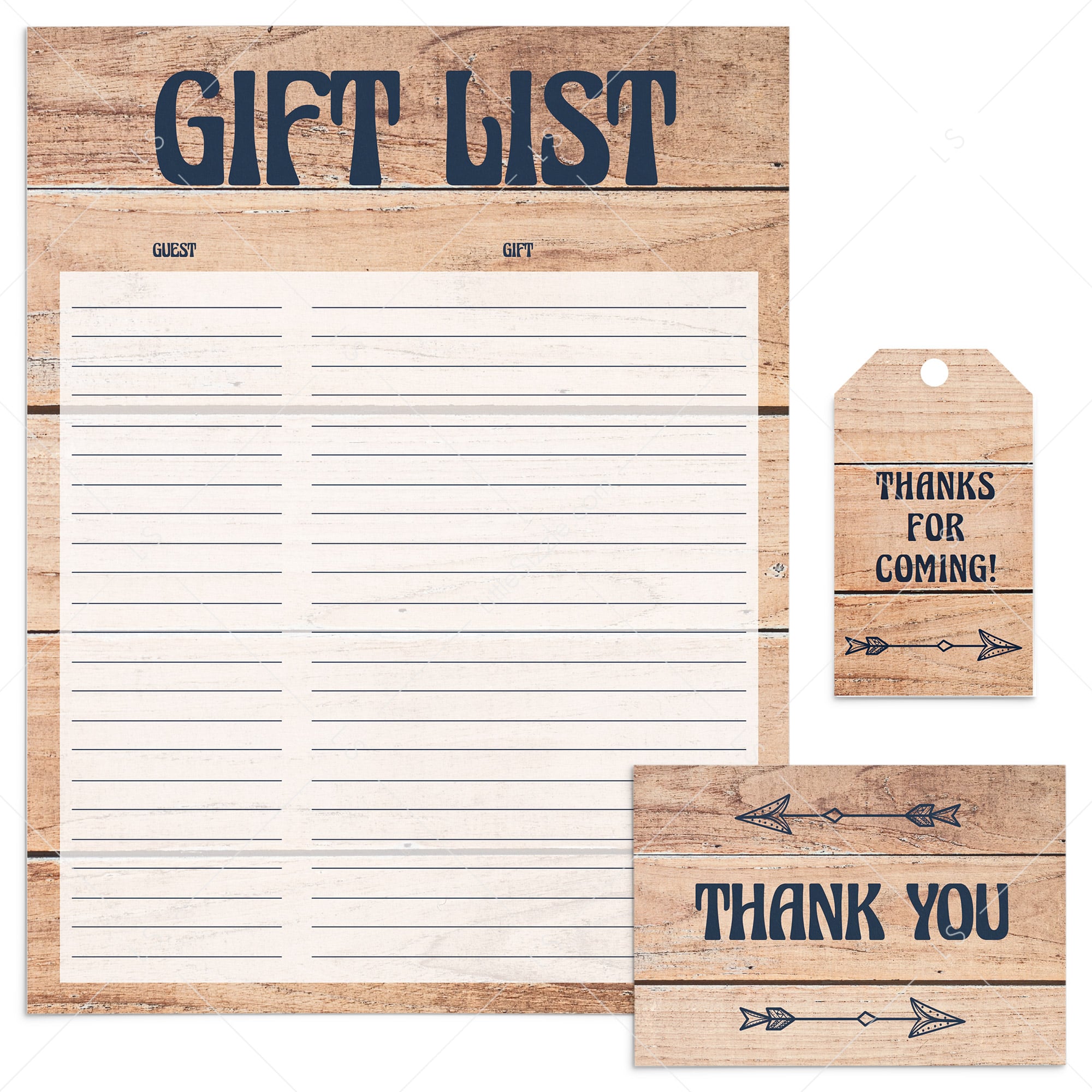 Printable Party Supplies Rustic by LittleSizzle