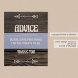 Baby advice sign for boy baby shower by LittleSizzle