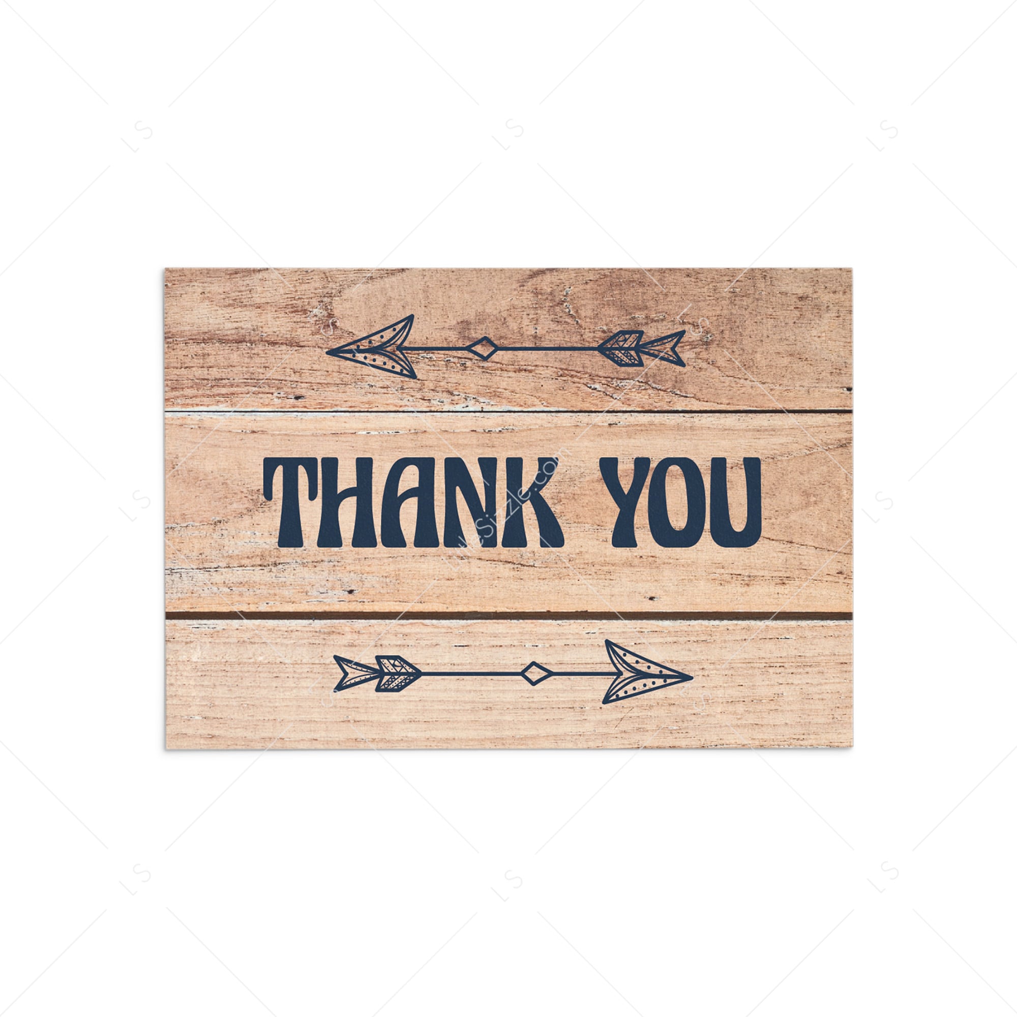 Rustic woods thank you card printable by LittleSizzle