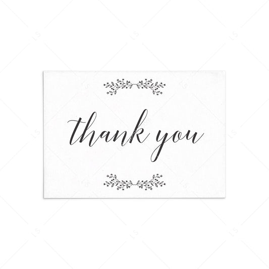 Elegant Thank You Cards Printable by LittleSizzle