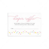 Diaper Raffle Girl Baby Shower Printable by LittleSizzle