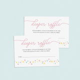 Printable Girl Baby Shower Diaper Raffle Ticket by LittleSizzle