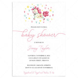 Unicorn Baby Shower Invitation Template by LittleSizzle