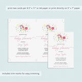 Unicorn Baby Shower Invitation Set