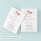 Unicorn Baby Shower Invitation Set