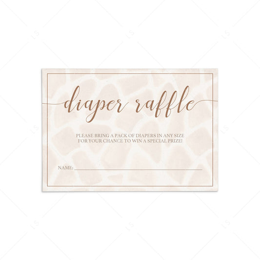 Safari animals baby shower diaper raffle ticket template by LittleSizzle