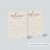 Giraffe skin baby shower advice cards for baby shower by LittleSizzle