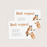 Giraffe Baby Shower Invitation Insert Template