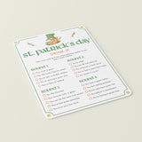 St Patricks Party Game Drink If Printable