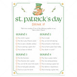 St Patricks Party Game Drink If Printable by LittleSizzle