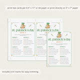 St Patricks Party Game Drink If Printable
