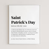 St Patricks Day Definition Print Instant Download by LittleSizzle
