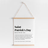 St Patricks Day Definition Print Instant Download