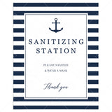 Sanitizing Station Sign Printable Nautical Theme by LittleSizzle