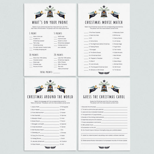 Friendsmas Party Games Bundle Instant Download by LittleSizzle