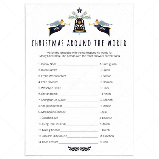 Scandinavian Christmas Game Around The World Printable by LittleSizzle