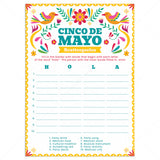 Cinco de Mayo Scattergories Party Game Printable by LittleSizzle