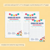 Cinco de Mayo Scattergories Digital Download