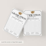 Grad Scattergories Graduation Party Game Printable